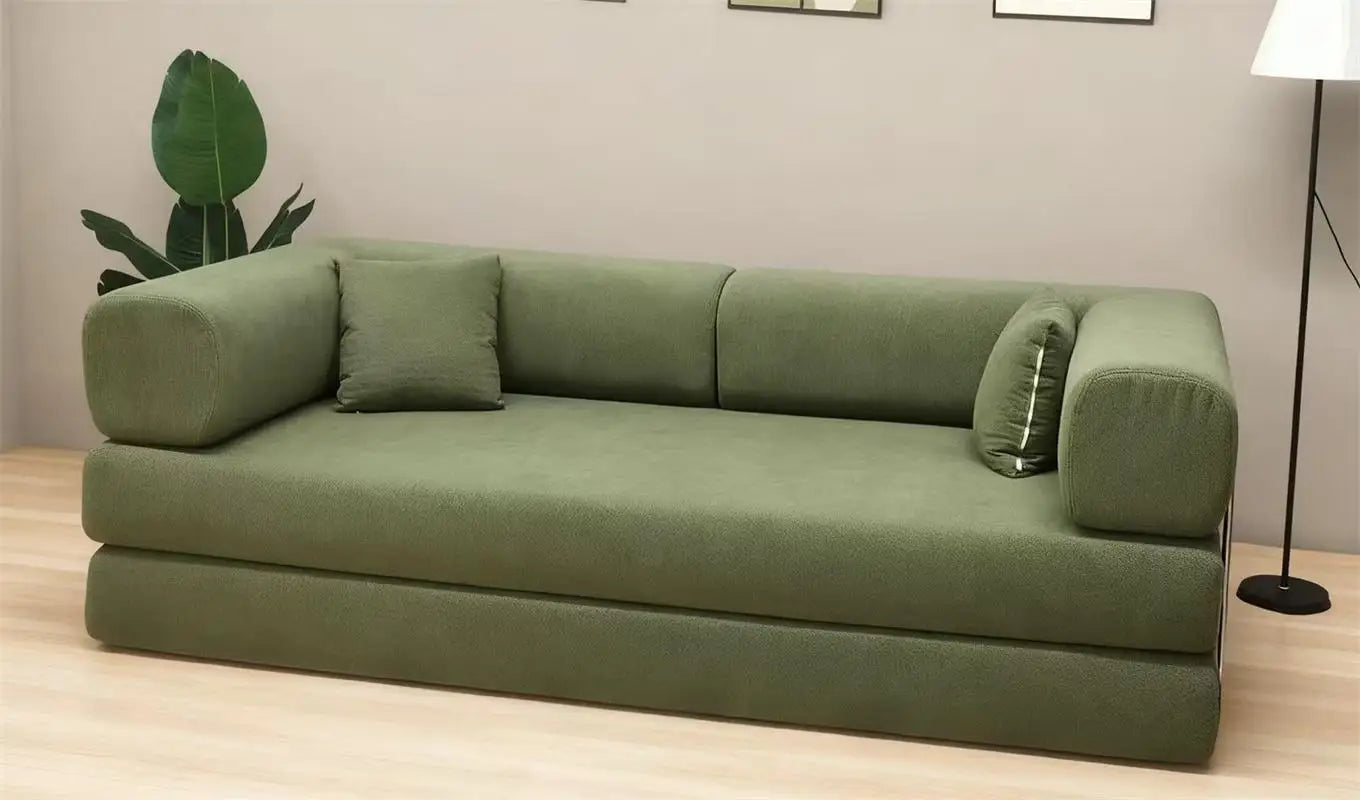 EU warehouse 2025 washable corduroy modular compression sofa 200 cm sleeper sofa bed for living room furniture