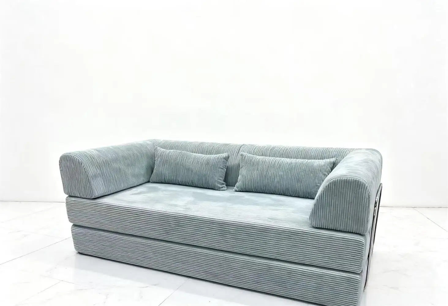 EU warehouse 2025 washable corduroy modular compression sofa 200 cm sleeper sofa bed for living room furniture