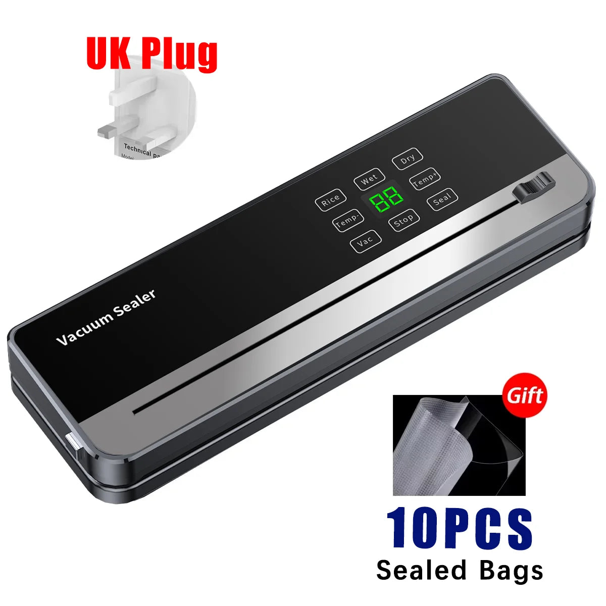 SZUK Electric Food Vacuum Sealer Dry Wet Food Packaging Seal Built in Cutter Kitchen Food Storage Seal Vacuum Packaging machine