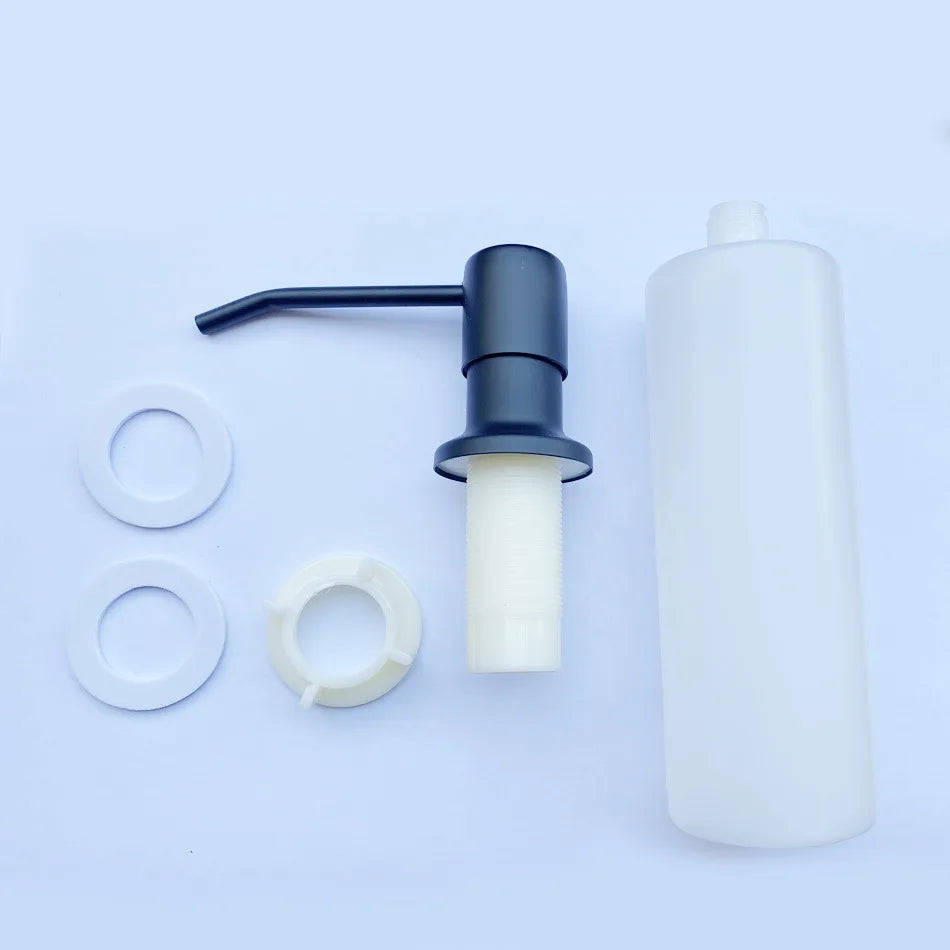 Tuqiu Kitchen Sink Soap Dispenser Stainless Steel Soap Dispenser Bathroom 300ML Soap Dispenser Black/Gold/Chrome/Nickel