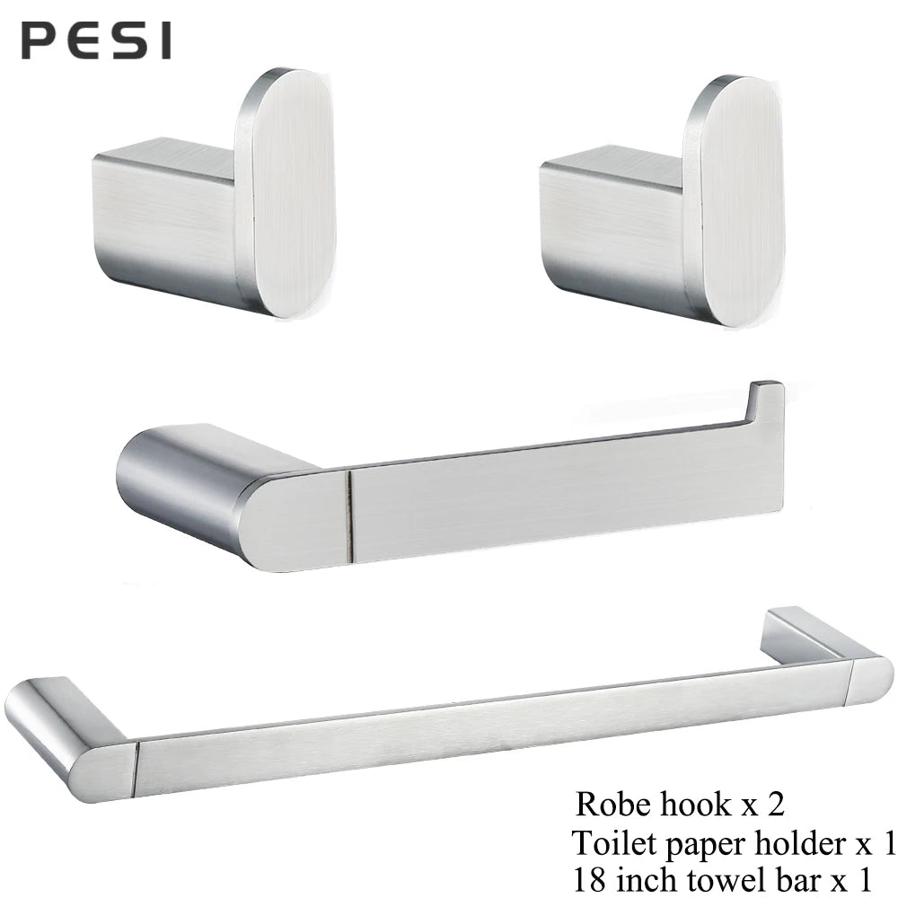 For Bathroom Hardware Accessories Sets Toilet Paper Roll Holder 18 Inch Towel Holder Rack Bar Shelf Rail Stand Rod Clothes Hooks