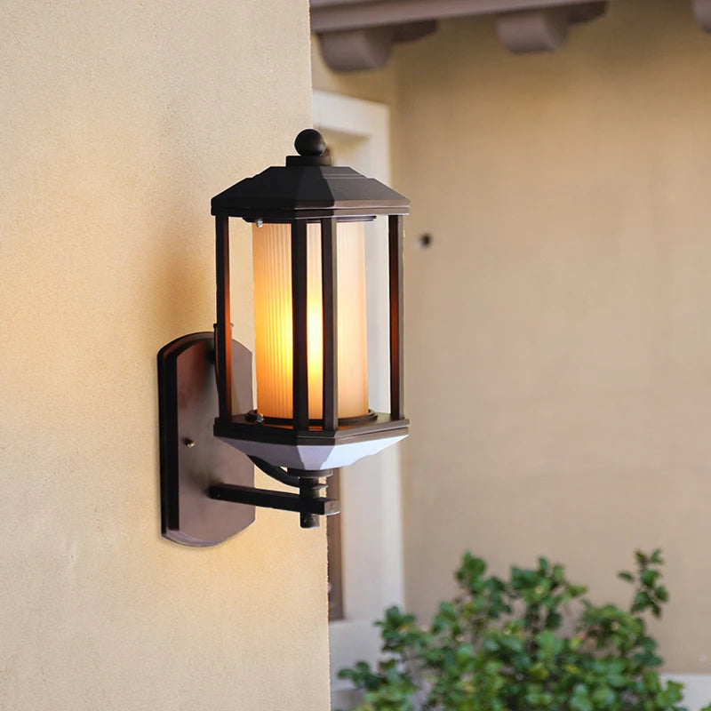 Outdoor Wall Lamp Waterproof Outdoor Chinese Style Gate Garden Courtyard Retro Exterior Wall Balcony Door Front Lamp