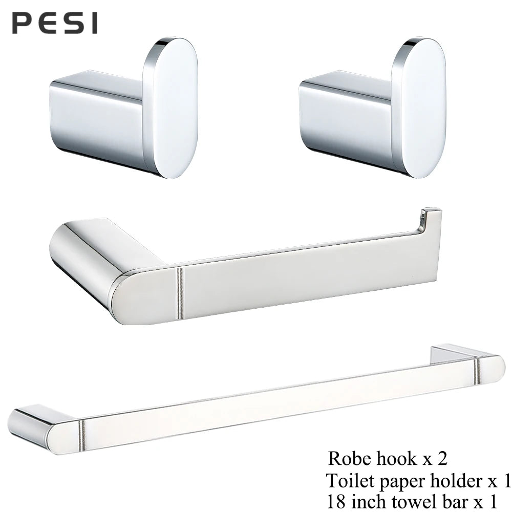 For Bathroom Hardware Accessories Sets Toilet Paper Roll Holder 18 Inch Towel Holder Rack Bar Shelf Rail Stand Rod Clothes Hooks