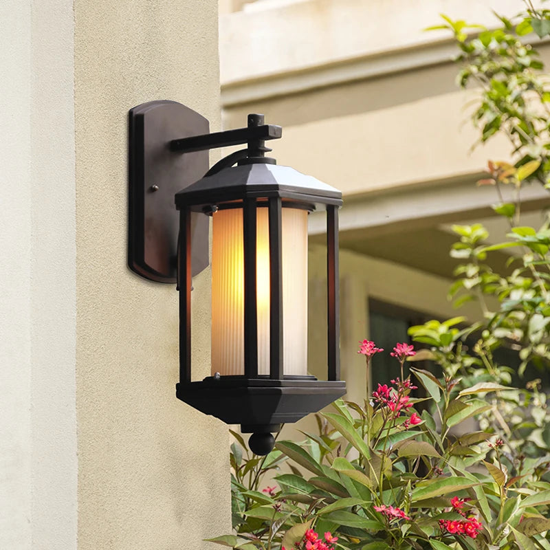 Outdoor Wall Lamp Waterproof Outdoor Chinese Style Gate Garden Courtyard Retro Exterior Wall Balcony Door Front Lamp
