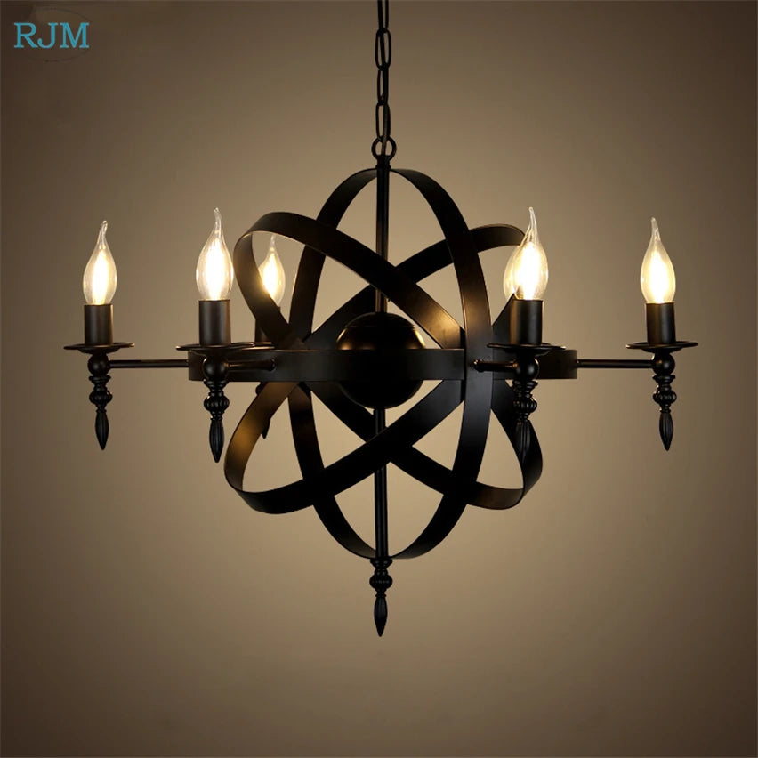 American Style Retro Vintage Loft Industrial Iron Pendant Light for Living Room Bar Restaurant Home Lighting Fixtures Decor