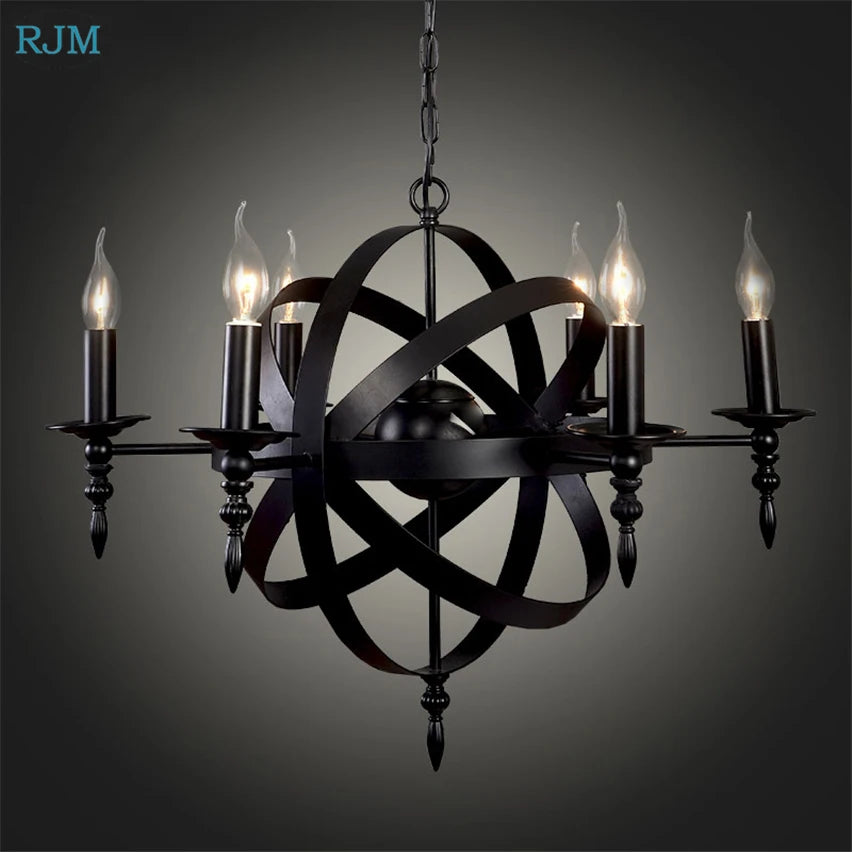 American Style Retro Vintage Loft Industrial Iron Pendant Light for Living Room Bar Restaurant Home Lighting Fixtures Decor