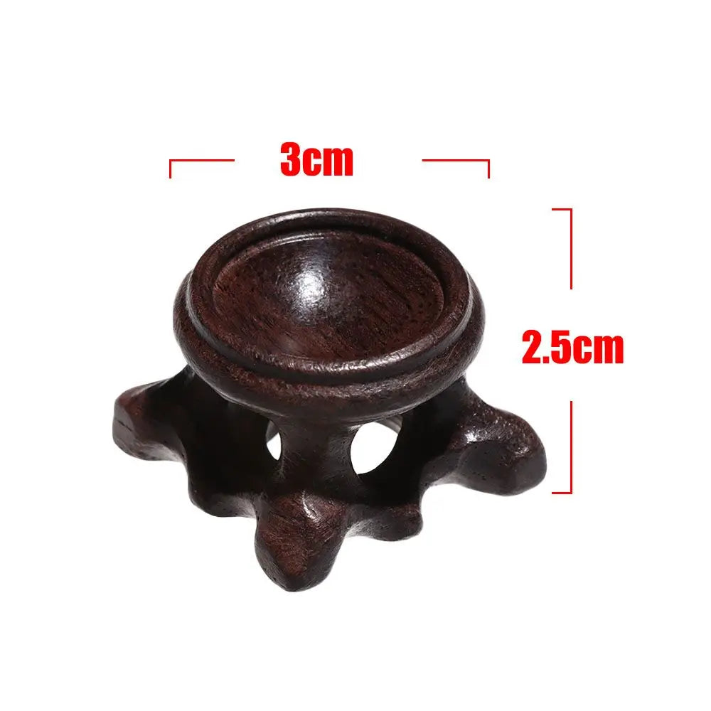 Wood Display Stand Base for Crystal Ball Sphere Globe Stone Decoration Crafts Figurines Miniatures Crystal Ball Holder Bracket