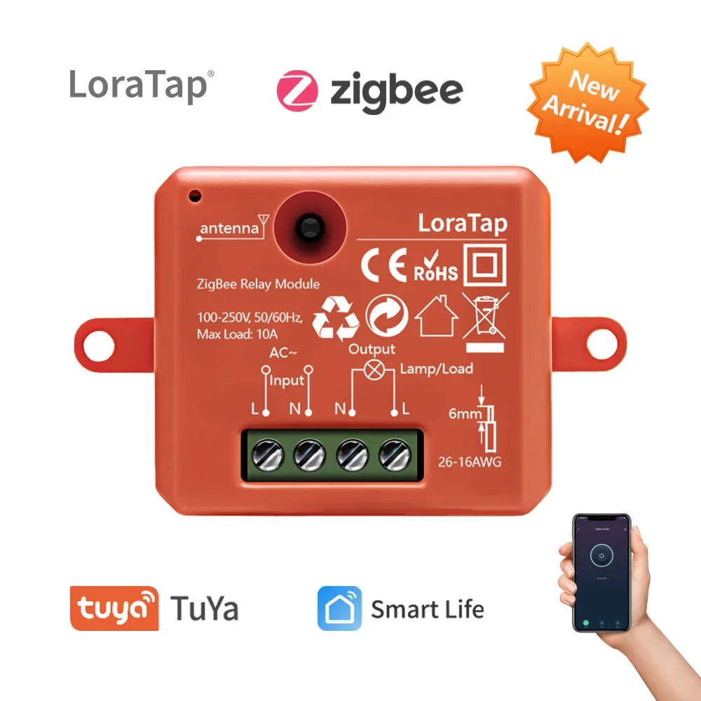 LoraTap Smart Home Tuya ZigBee Gateway Hub Bridge with Network Interface Smart Life App Remote Control Devices up to 256 Mesh