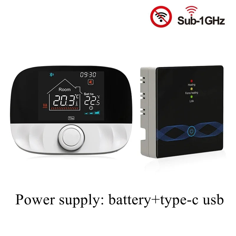 Wireless Thermostat WiFi Tuya Smart Gas Boiler Heating Temperature Controller with 220V Receiver Programmable Thermoregulator