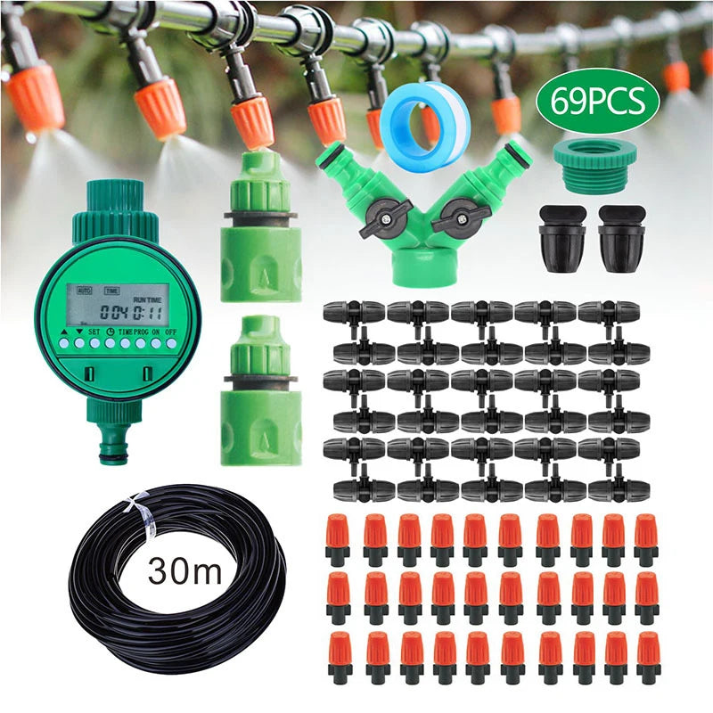 Water Timer With LCD Screen Automatic Garden Watering System Water Drip Irrigation System