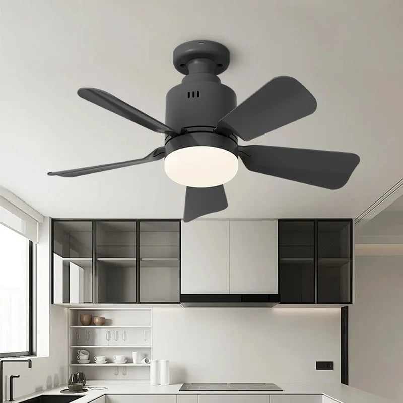 E27 Socket Fan Light Detachable LED Ceiling Fan Light Living Room Dining Room Remote Control 4-speed Dimming Ceiling Fan