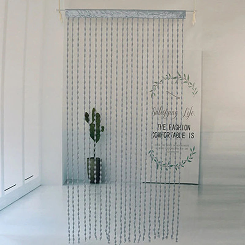 1*2M String Curtain Door Curtain Bead Thread Tassel Curtain Window Wall Panel Room Divider Doorway Home Wedding Decor Party Acc