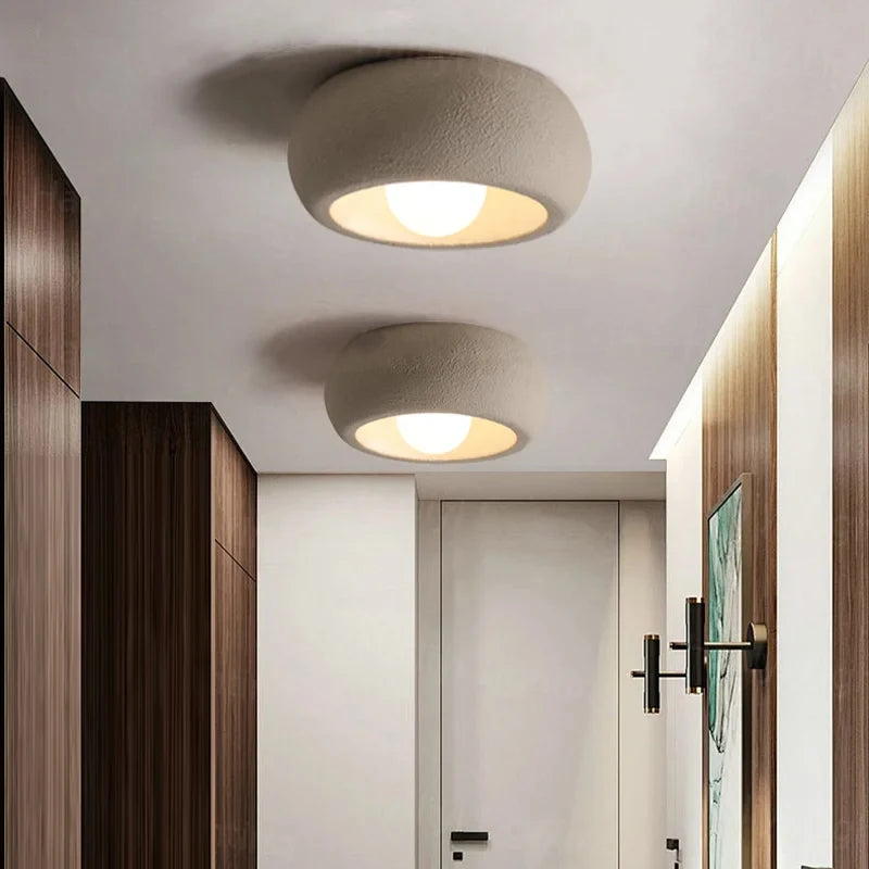 Nordic Minimalist Wabi Sabi Balcony LED Ceiling Lamp Modern Corridor Entrance Hall Fixture Home Decor Kitchen Kids Bedroom Light