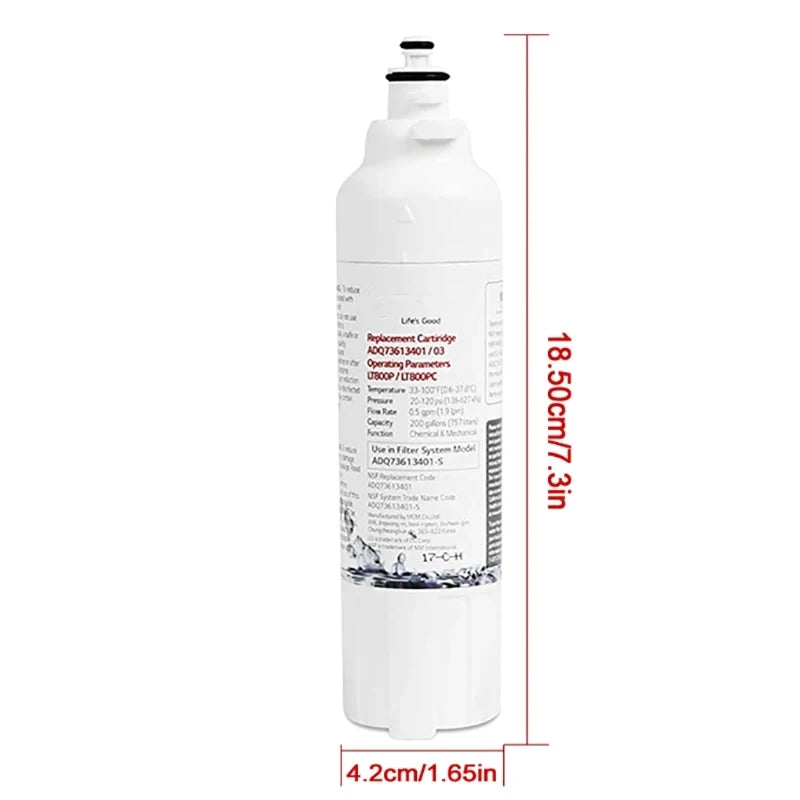 Refrigerator Water Filter ADQ73613401, Replacement for LG LT800P, LT800PC, ADQ736134, ADQ73613402, LSXS26326S, LSXS26366S,3 Pack