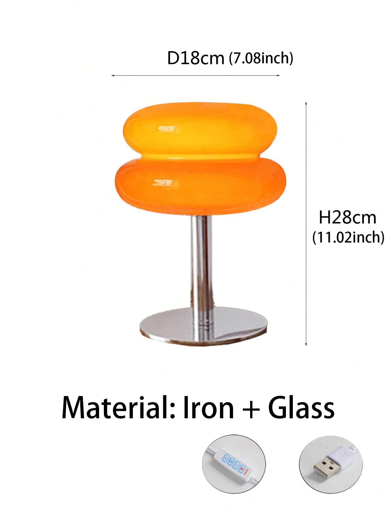 Nordic Bauhaus Macaron Glass LED Desk Lamp Dimming,Atmosphere Lamps Eye Protection Night Lighting Girl Bedroom Bedside Decor