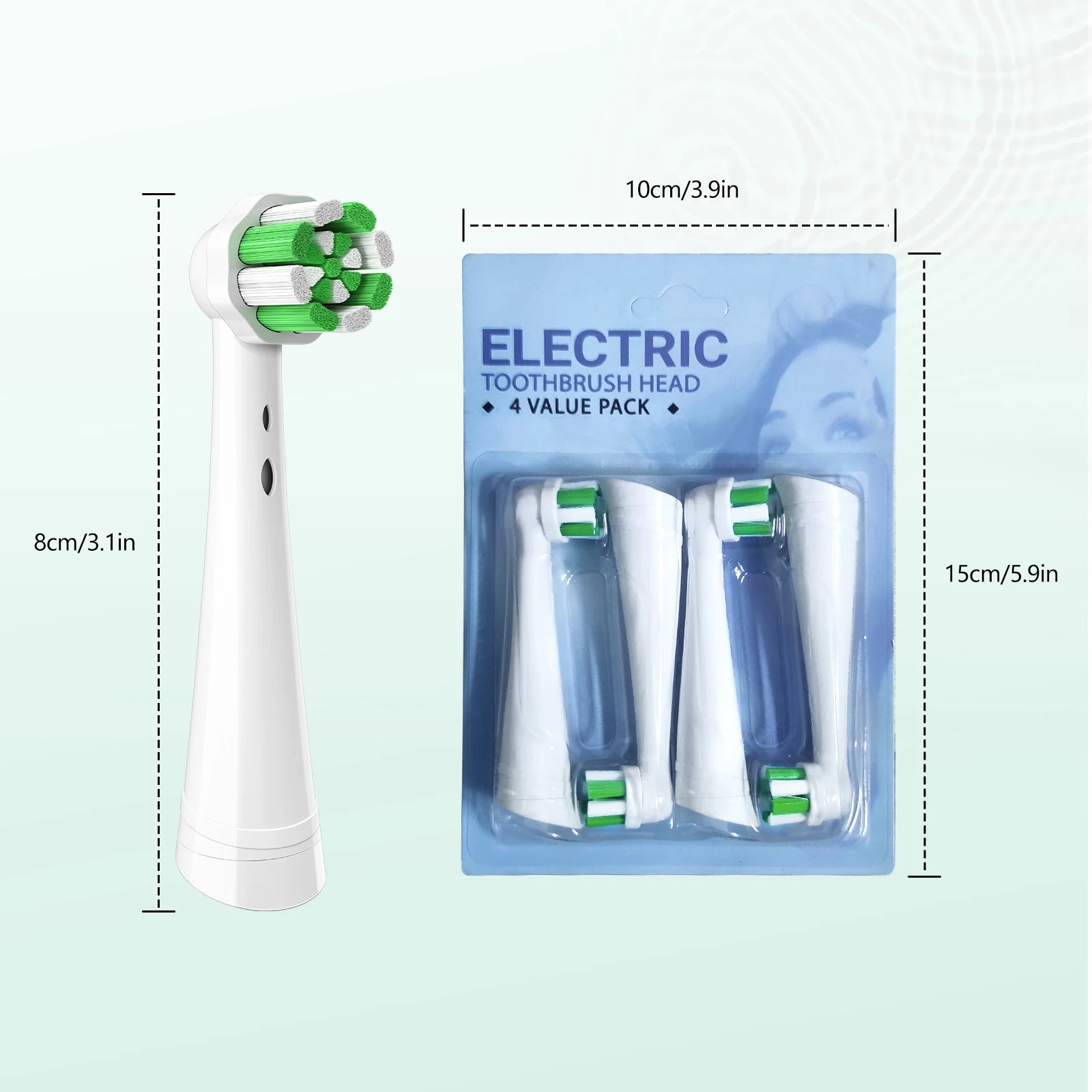 New IO replacement brush head compatible with Oral B iO series, 4PC independent packaging, deep cleaning replacement brush head