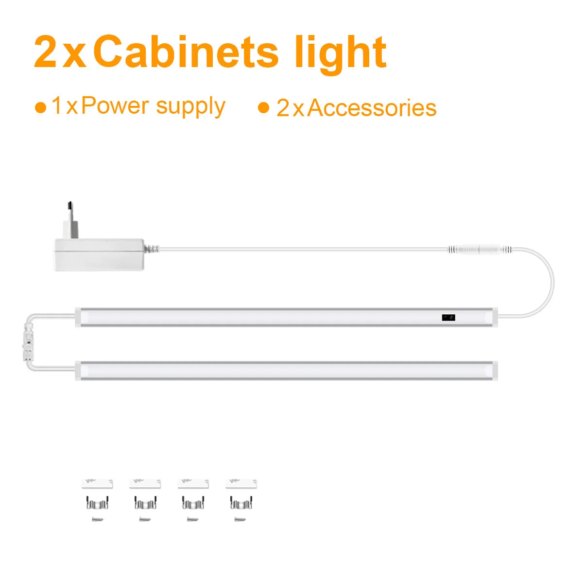 Kitchen Under Cabinet Sensor LED Lighting Kit Linkable LED Bar Light Hand Sweep Dimmable Switch Counter Shelf Workbench Closet