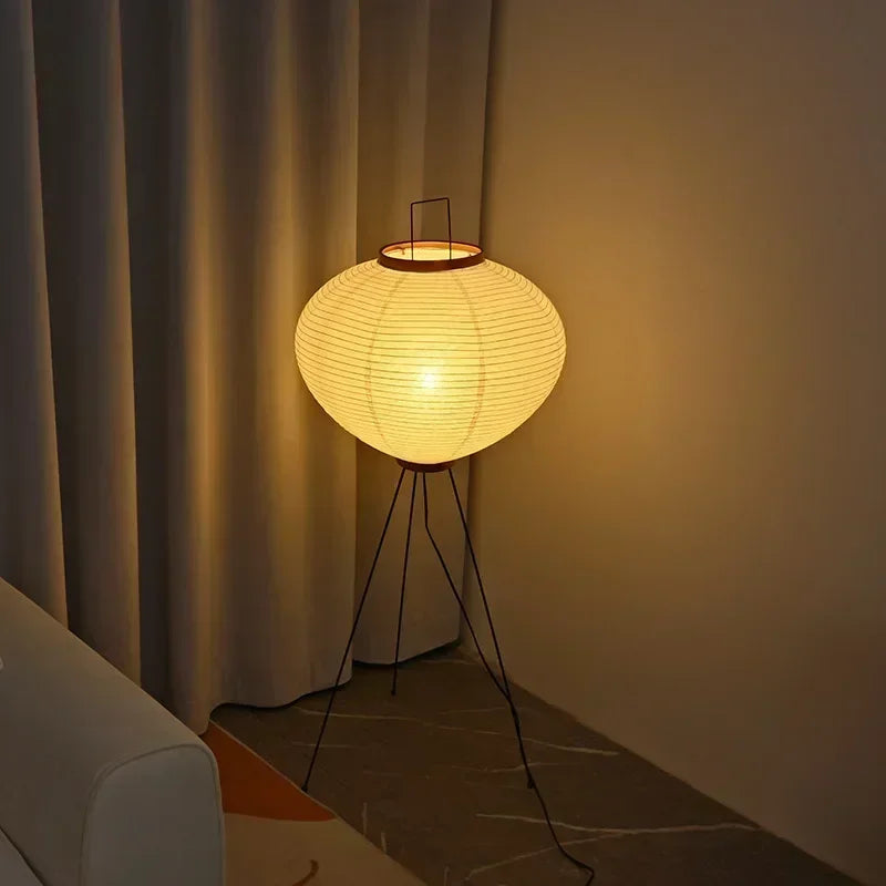 Japanese Wabi Sabi Style Desk Lamp Study Bedroom Lamp  Living Room Style Dormitory Rice Paper Decoration Floor Lamp