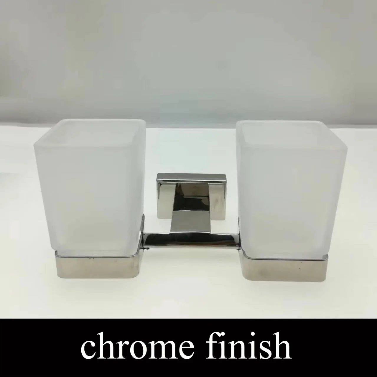 bathroom wall mounted square glass soap dish, liquid soap dispenser, toilet brush holder, toothbrush cup with SUS304 rack