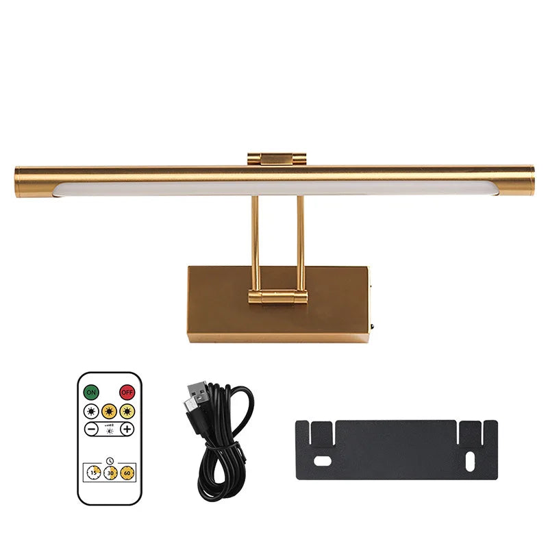 LED Rechargeable Wall Sconce Dimmable Rotating Angle For Living Room Bedroom Corridor Stairwell Backwall Indoor Decorative Light