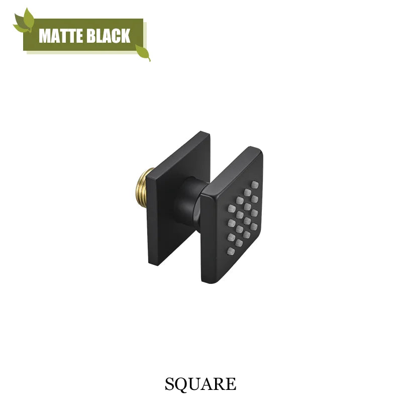 Chrome Black Body Sprays Round Square Shower Spa Massage Body Jet Grey Brushed Gold Concealed Shower Spray Head Faucet Accessory