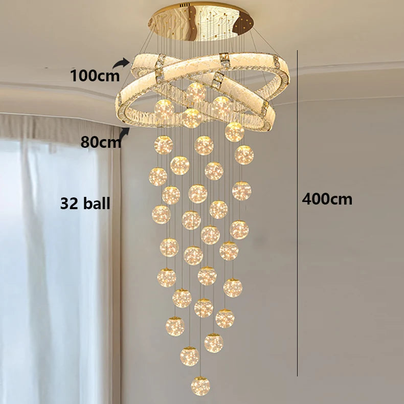 Modern home decor led lights pendant light lamps forstaircase Chandeliers for living room hanging light indoor lighting