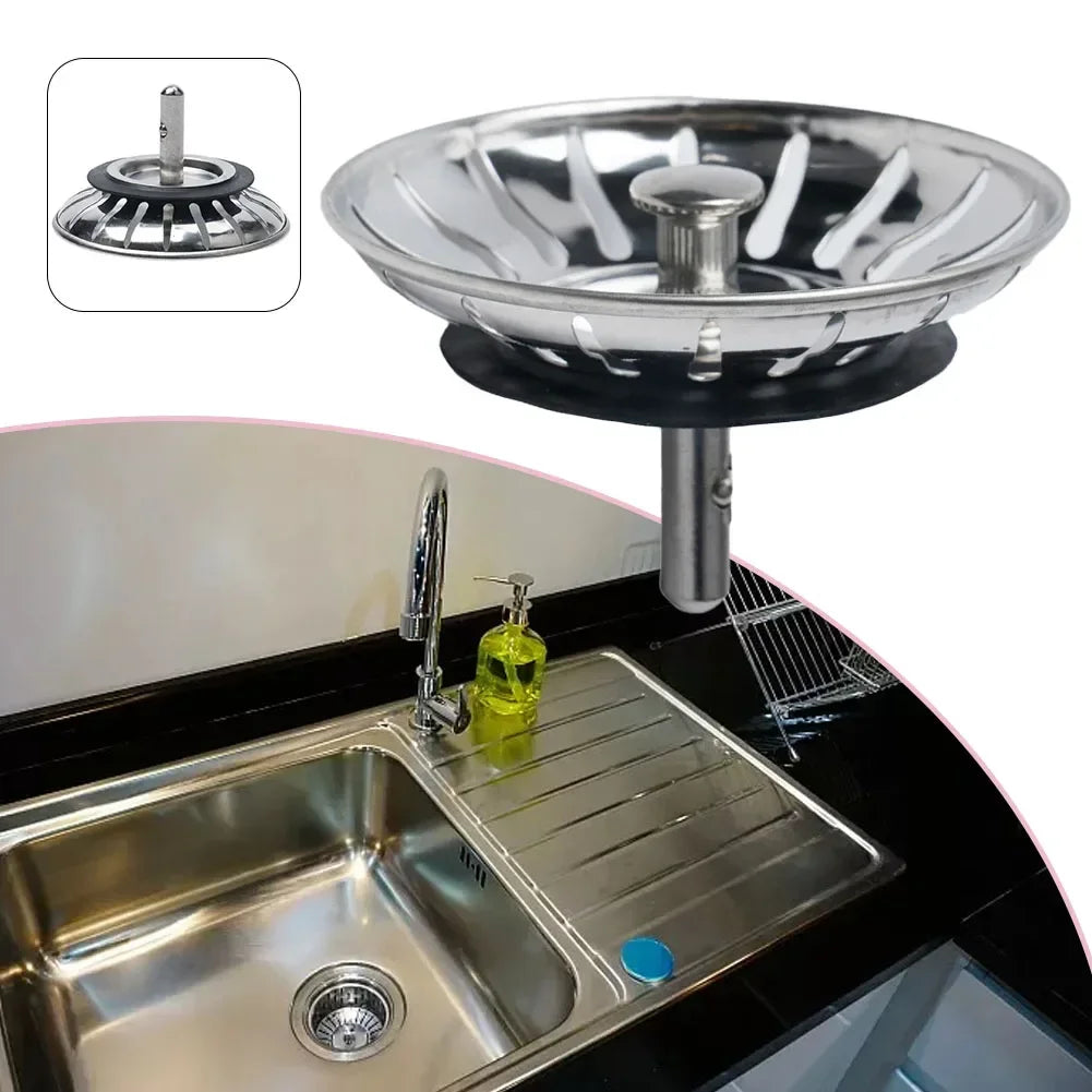 Stainless Steel Bathtub Hair Catcher Stopper Shower Drain Hole Filter Trap Kitchen Metal Sink Strainer Floor Drain