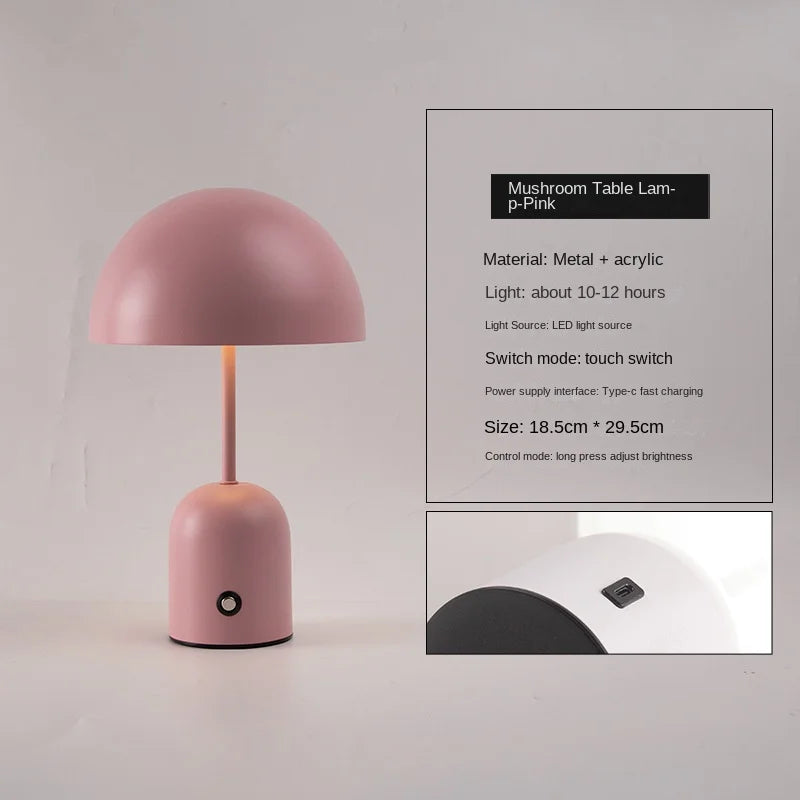 Touch Switch Table Lamp Bedroom USB Desktop Atmosphere Lights Indoor Bedside Eye Protection Led Creative Gift Night Light