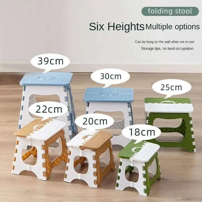 Thickened Plastic Folding Stool Portable Mini Outdoor Seat for Adults & Kids Ideal for Fishing Travel Camping & Home Use 