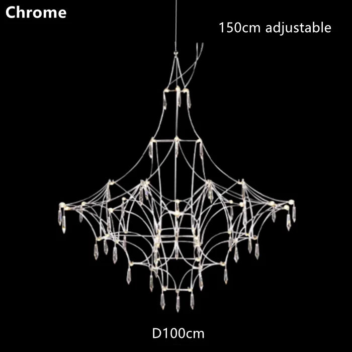 Mira Quasar Chandeliers Luxury Crystal Pendant lamp for Living Room Kitchen Villa Golden Lustre steel crystal Pendant light