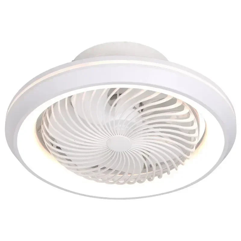 Enclosed Strong Wind Fan Light with Remote Control, Three Colors, Silent, Living Room, Bedroom, Dining Room Pendant Lights