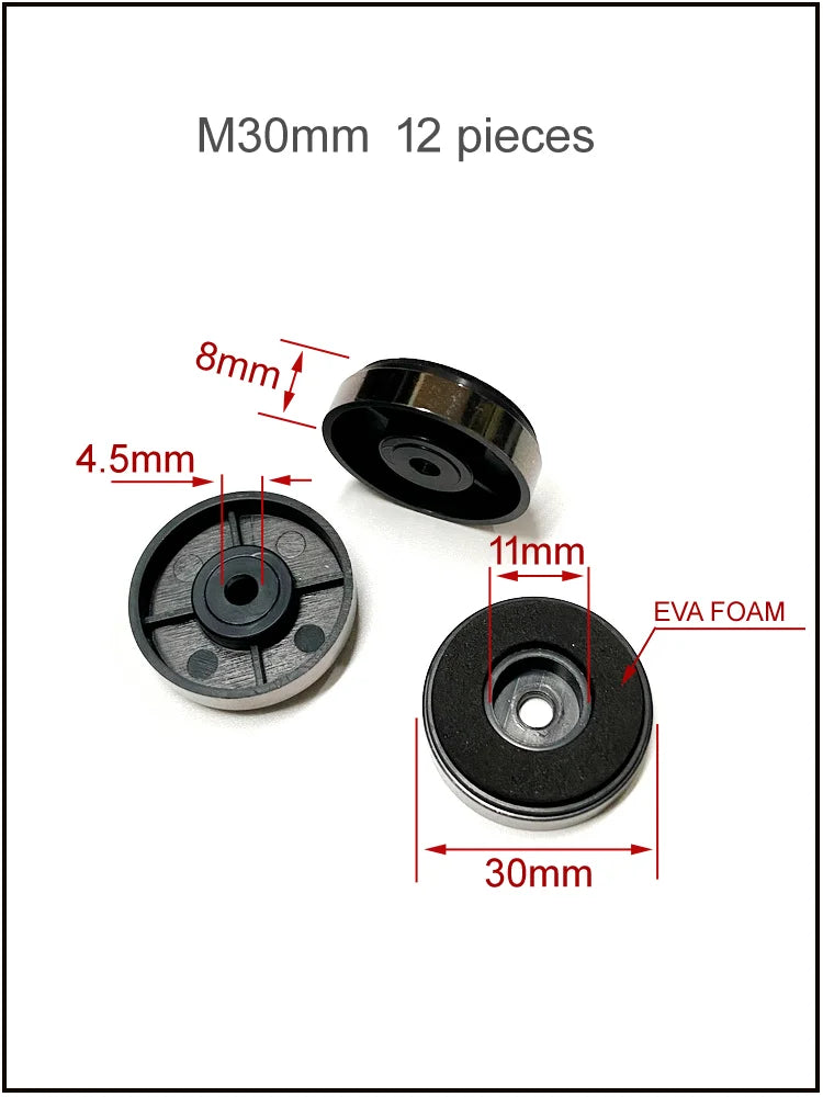 Furniture Electrical Appliances Speaker Legs Anti Slip Vibration Reduction Gold And Silver Frame Plastic Foot Pads