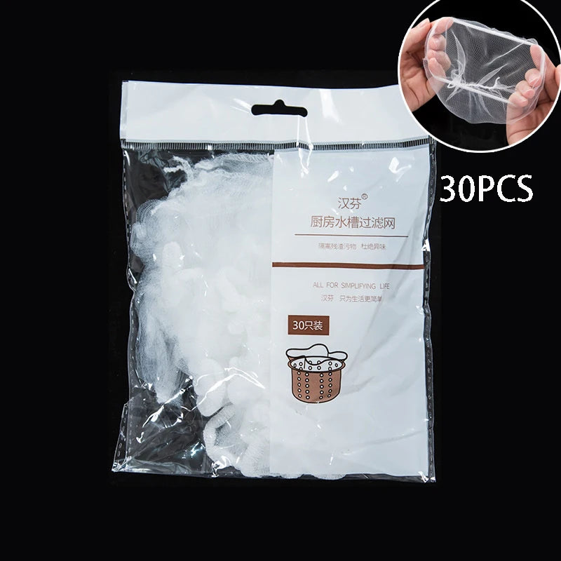 100pcs Disposable Sink Filter Mesh Bags Kitchen Sewer Drains Drainage Hole Anti-blocking Garbage Bag Pool Clean Strainers Net