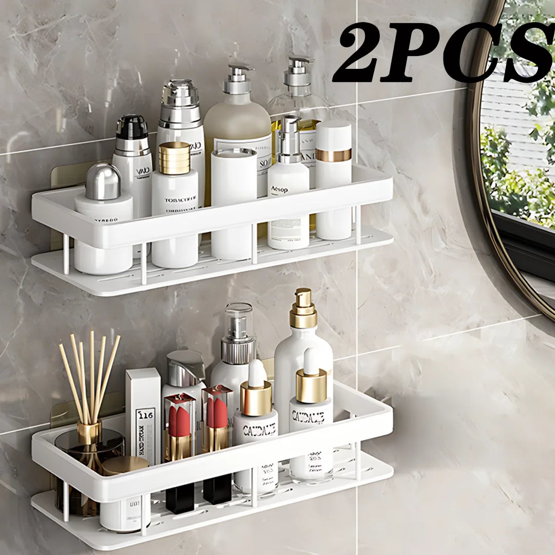 Bathroom Shelves Aluminum Alloy Shower Corner Shelf Shampoo Rack No Drill Kitchen Organizer Wall Shelf Bathroom Accessories