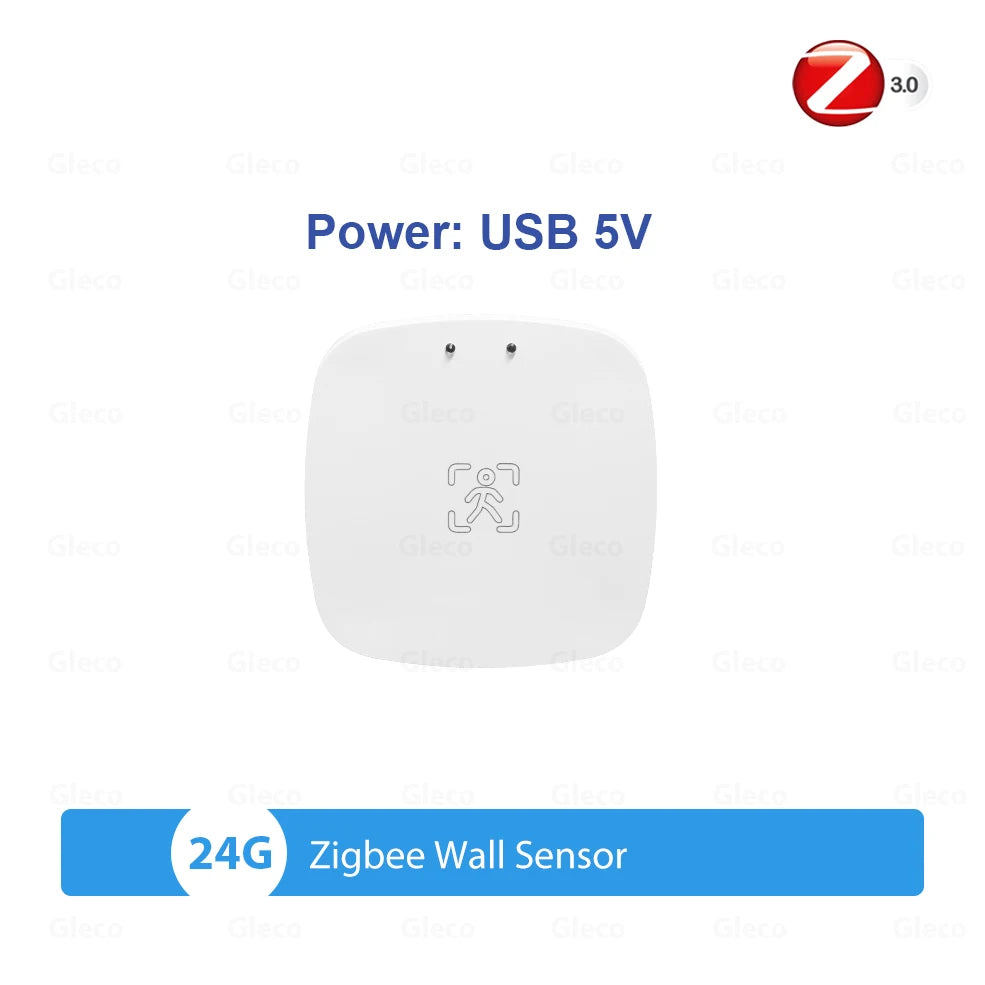 5.8G/24G ZigBee Wifi MmWave Human Presence Motion Sensor Detector With Luminance/Distance Detection Tuya Smart Home Automation