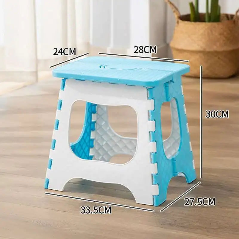 Thickened Plastic Folding Stool Portable Mini Outdoor Seat for Adults & Kids Ideal for Fishing Travel Camping & Home Use 