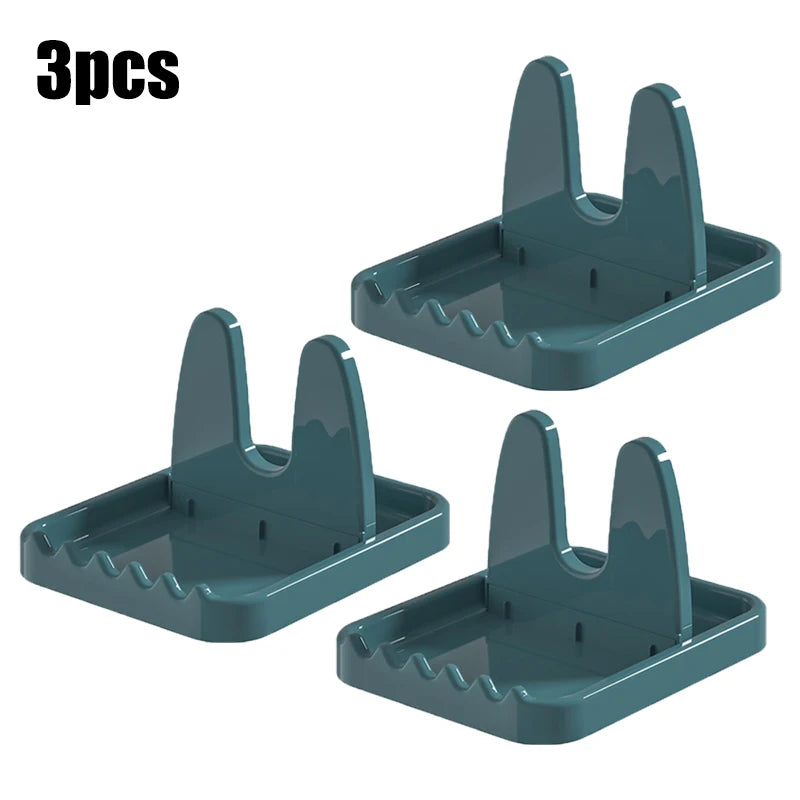 Foldable Pot Holder Plastic Spoon Holder Vertical Kitchen Storage Rack Suitable For Ladle Forks And Lid Rack Storage Rack