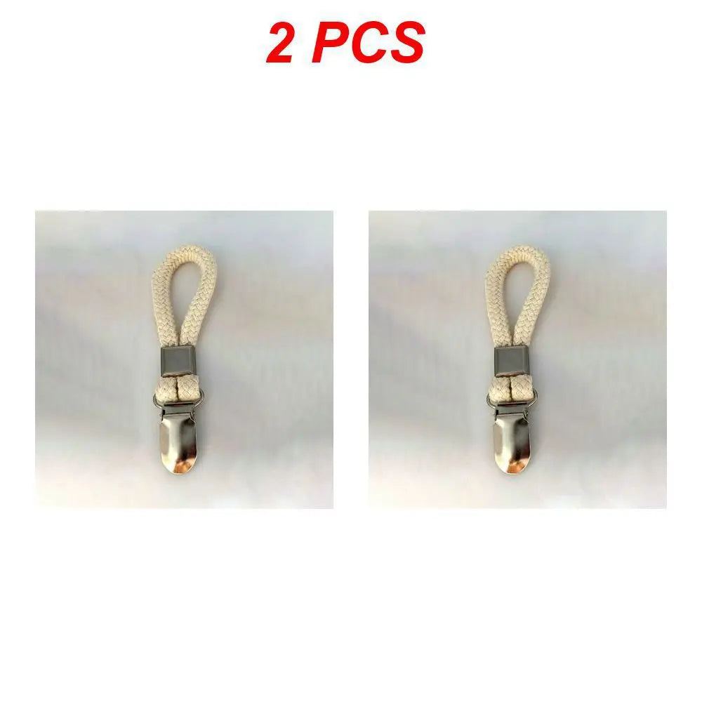 Packs Hanging Tea Towel Clips Towel Hangers Rack Hand Towel Hook Cloth Hanger Holder Brackets Braided Cotton Loop