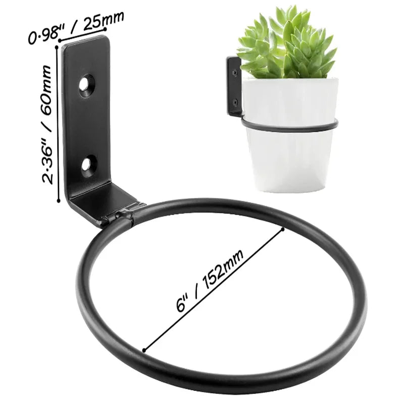 4/5/6/8inch Flower plant stand ring wall mount, plant wall hanging ring, metal plant stand wall mount Flower pot hook