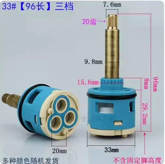 1PC Shower Room Faucet Cartridge Accessories Shower Head Bathtub Water Mixing Valve 3 / 4 Position 26MM 28MM 33MM 35MM 37MM Dia.