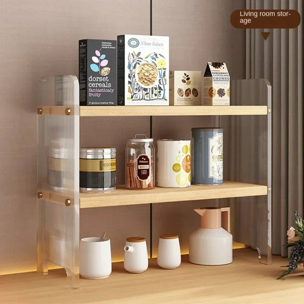 Desktop Bookshelf Kitchen Utensil Storage Rack Office Desktop Storage Rack Acrylic Bookshelf Household Minimalist Storage Rack