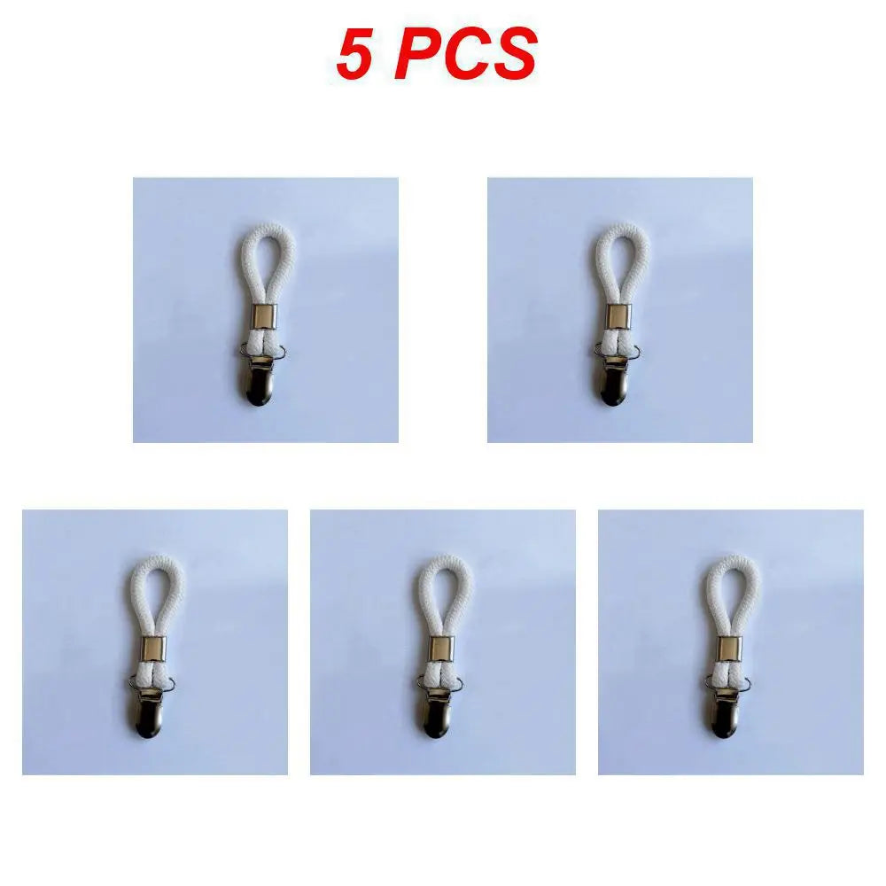 Packs Hanging Tea Towel Clips Towel Hangers Rack Hand Towel Hook Cloth Hanger Holder Brackets Braided Cotton Loop