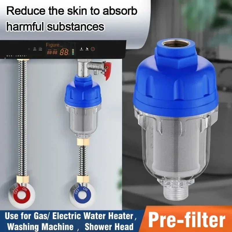 1/2 Inch Stainless Steel Household Pre Water Purification Filter Tap Heater Washing Machine Universal Anti-scaling Filter