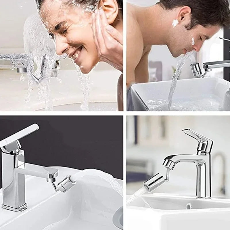 ZEXEF 720° Swivel Faucet Spray Head Kitchen Tap Aerator Bathroom Rotatable Extension Faucet Filter Nozzle Dual Mode Water Saving