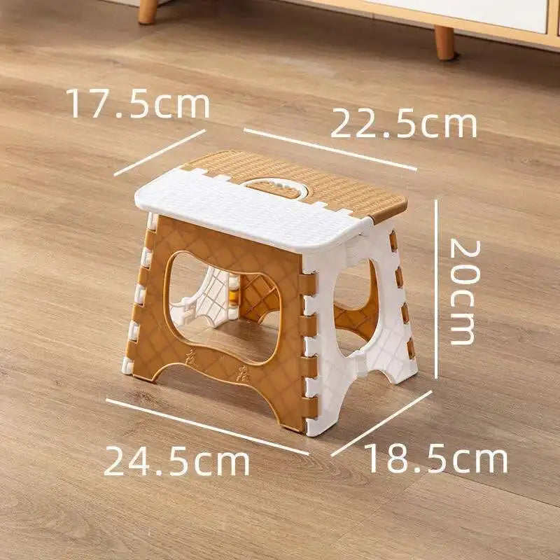 Thickened Plastic Folding Stool Portable Mini Outdoor Seat for Adults & Kids Ideal for Fishing Travel Camping & Home Use 