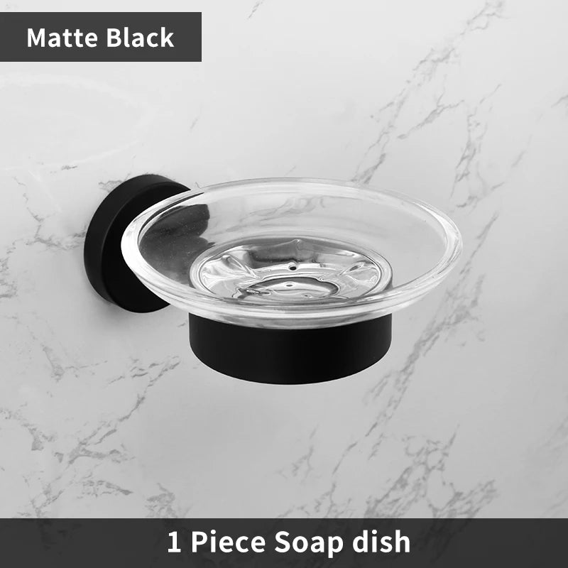 High Quality Soap Rack Wall Mounted Stainless Steel Brushed Gold Chrome Black Rose Gold Soap Dish Holder Bathroom Set
