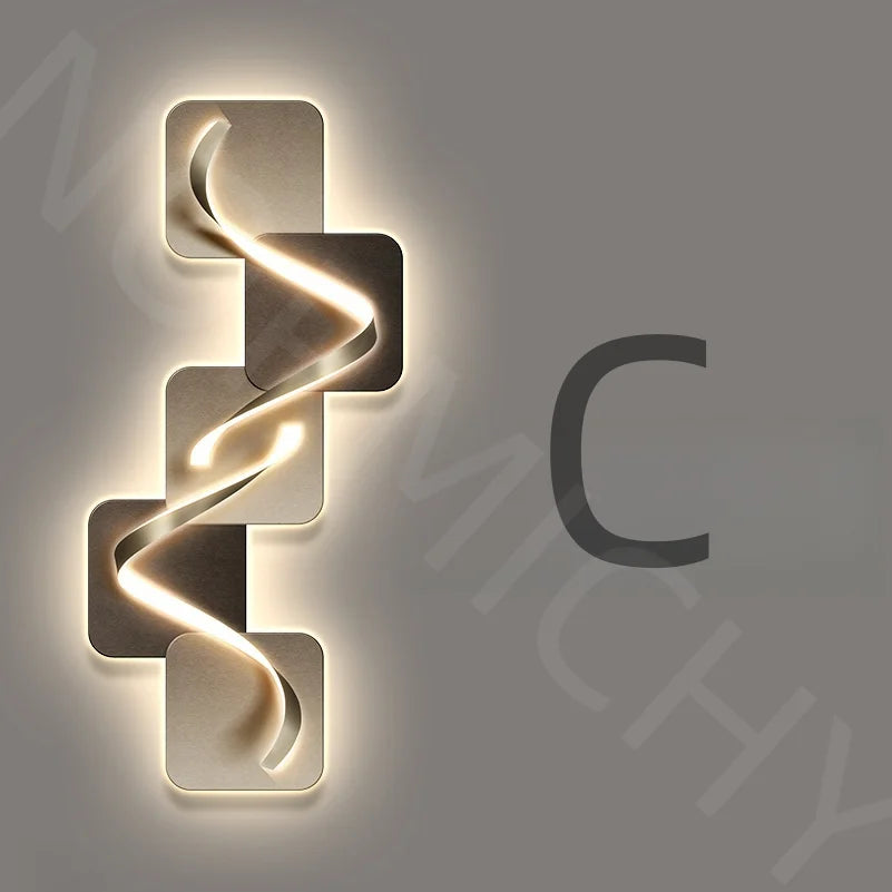 Led Lights Light Fine Luxury Study Room Living Room Bedroom Decoration Corridor Highend Atmosphere Hanging  Murals Room Decor