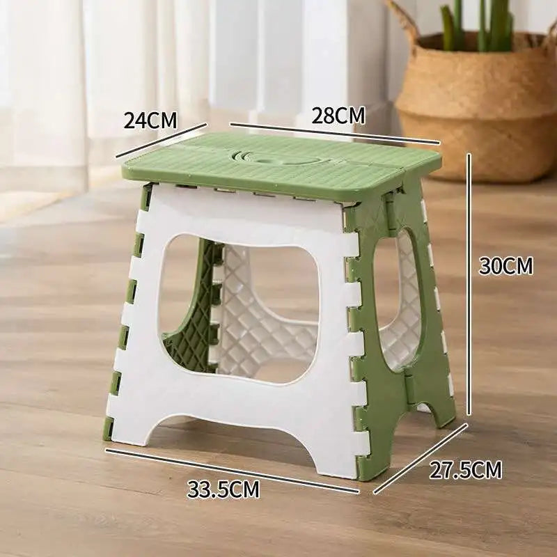 Thickened Plastic Folding Stool Portable Mini Outdoor Seat for Adults & Kids Ideal for Fishing Travel Camping & Home Use 