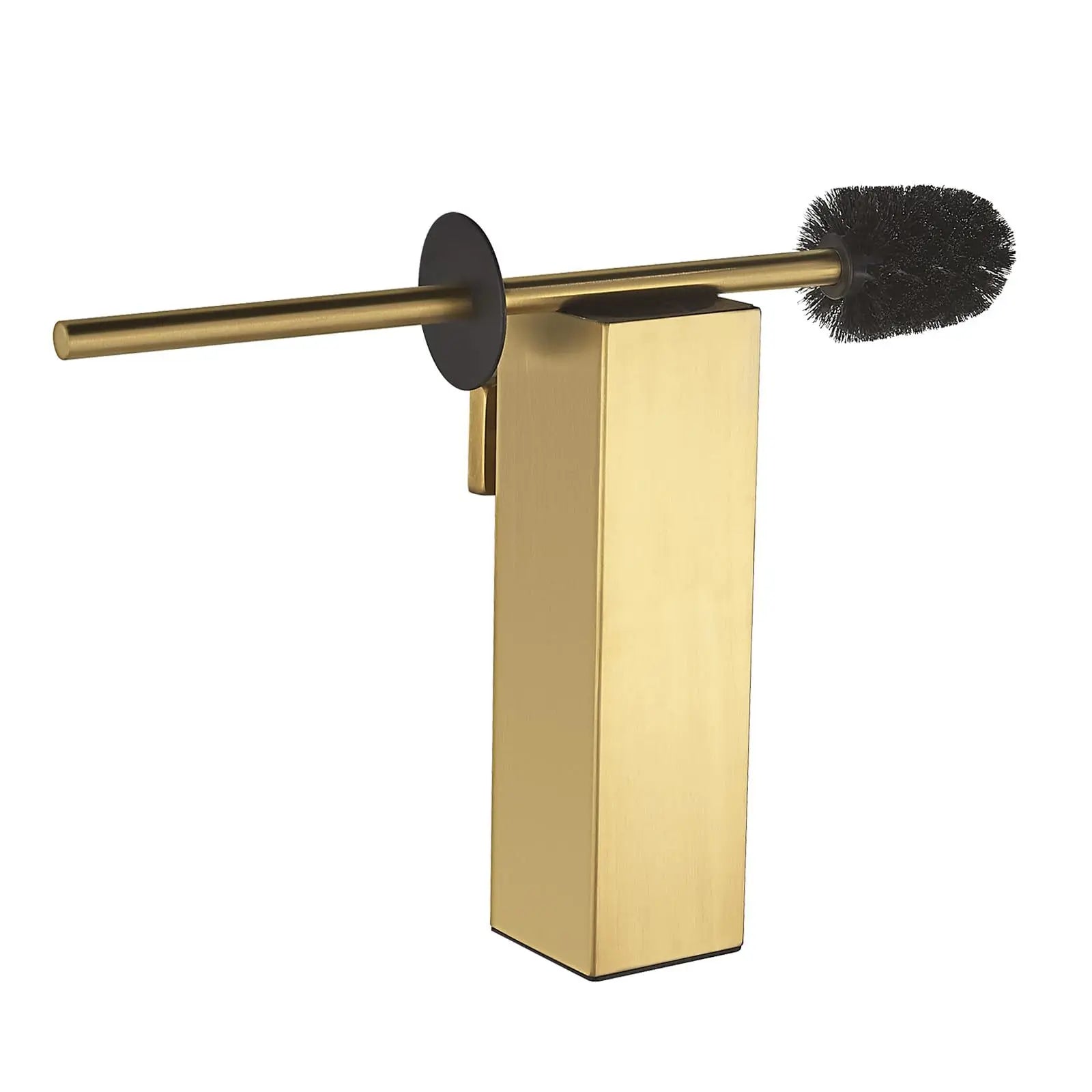 Square toilet brush, 304 stainless steel floor-mounted toilet brush, bathroom toilet punch odor-proof long tube wall-mounted