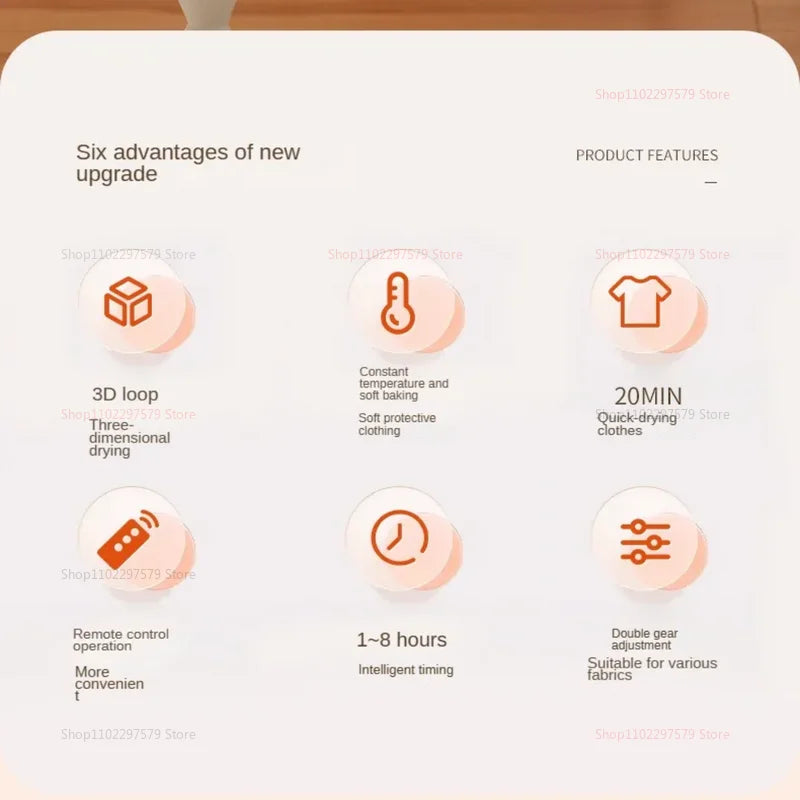 Mini Portable Dryer Foldable Electric Dryer Apartment Portable Dryer Travel RVS With Dryer Bag And Time Set Travel Style